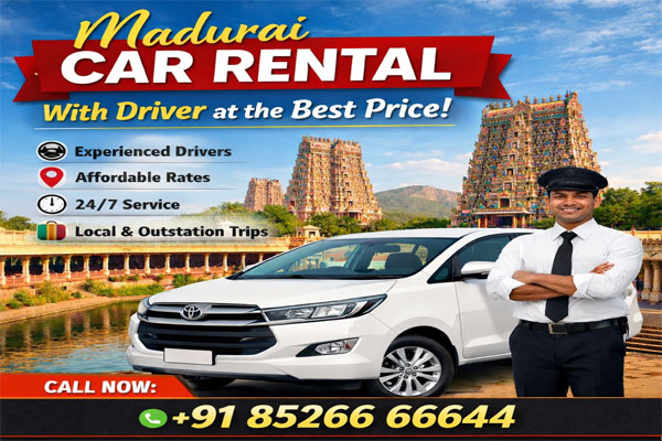 Tempo traveller in Madurai, Madurai Car Rental with Driver at the Best Price
