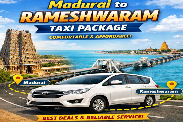 Madurai to Rameshwaram taxi package, Nearby Taxi Service, Car Rental in Madurai