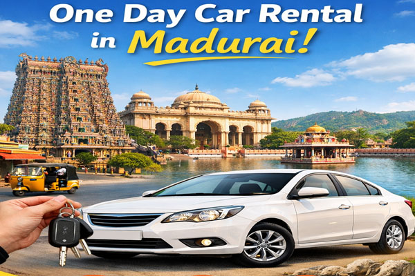 One day car rental in Madurai