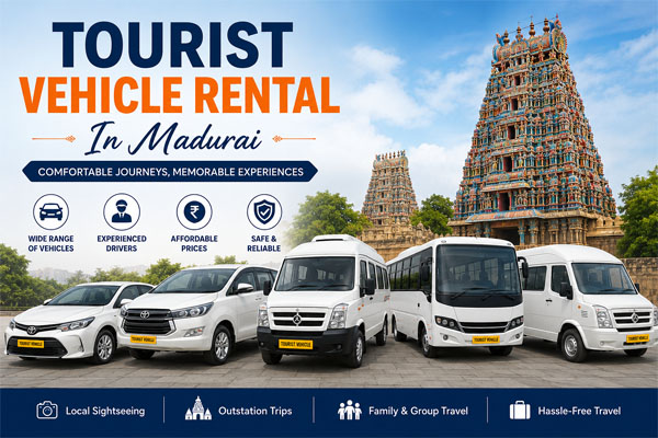Tourist Vehicle Rental In Madurai, Taxi Service in Madurai Price, Madurai Airport Taxi Service